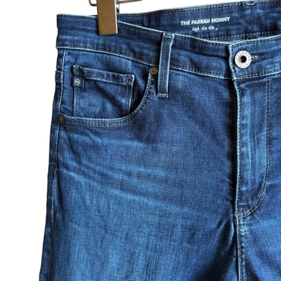 AG The Farrah High Rise Skinny Denim Jeans Blue W29 - Picture 7 of 13